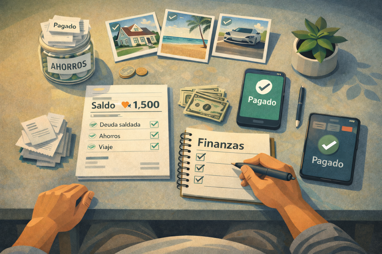 Persona con calma financiera